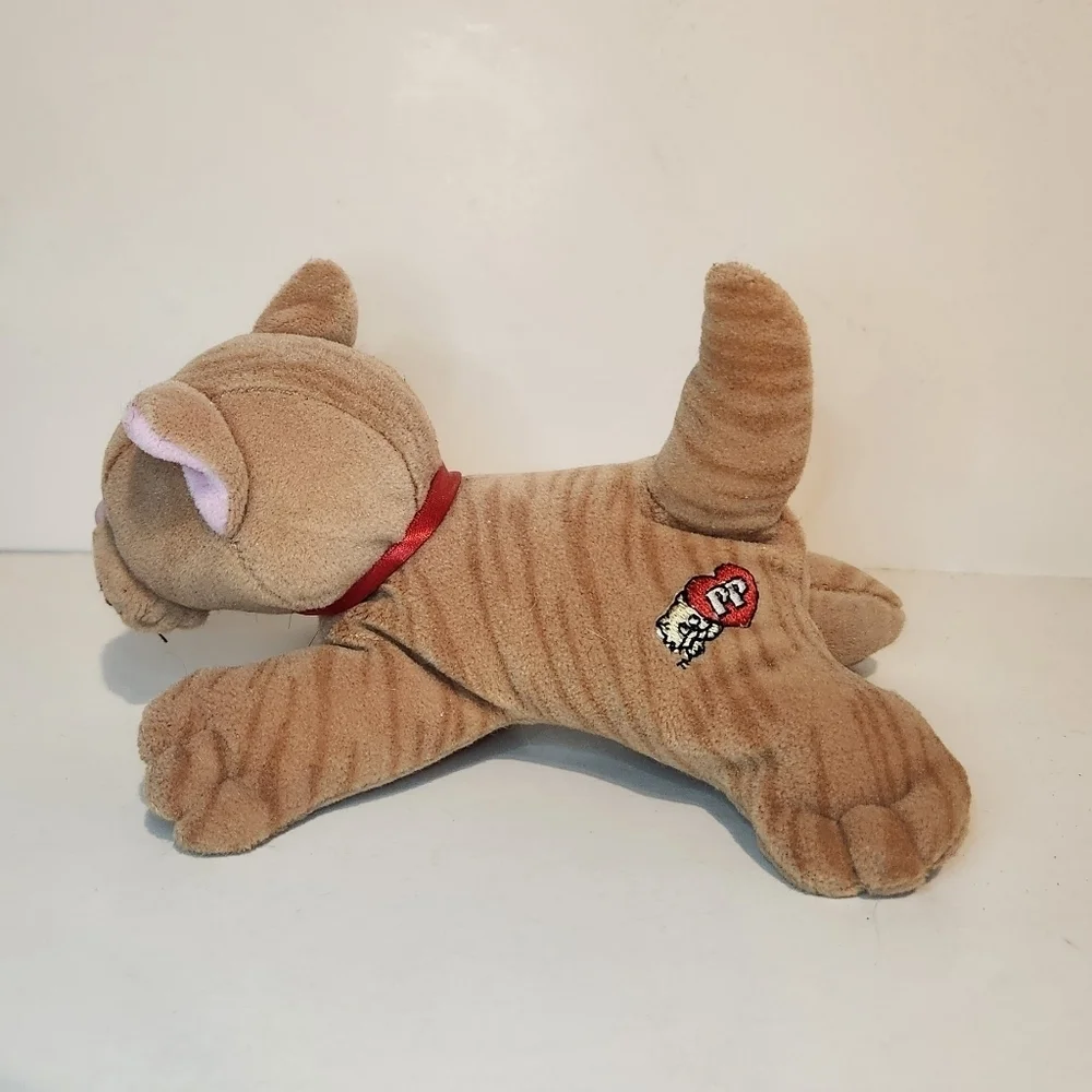 Vintage 80s Tonka Pound Purries Tabby Cat Stuffed animal with wear and tear